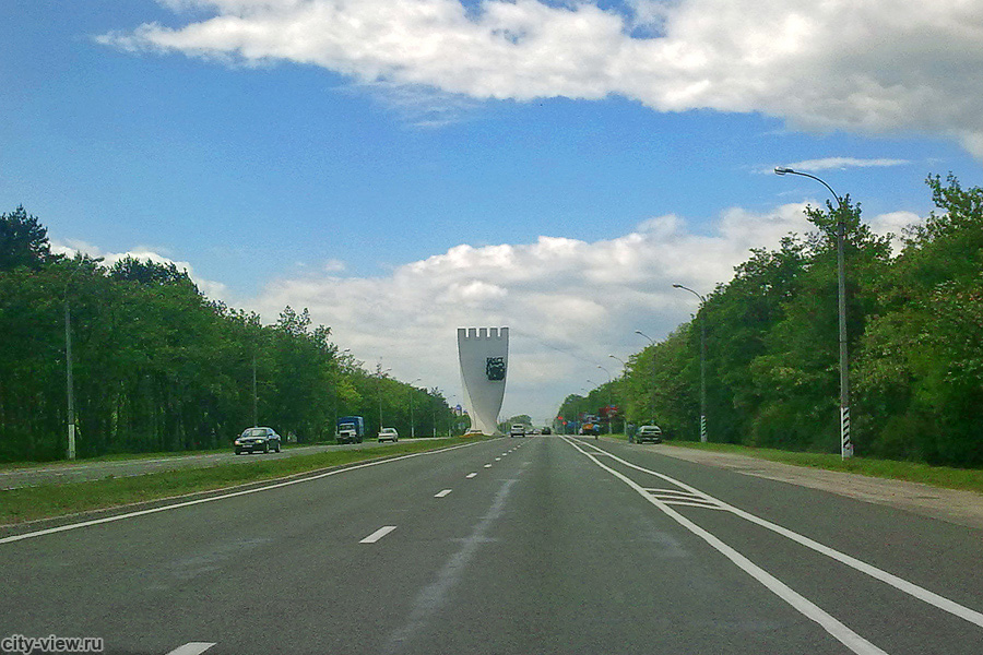 Беларусь, трасса М-1 на въезде в Брест