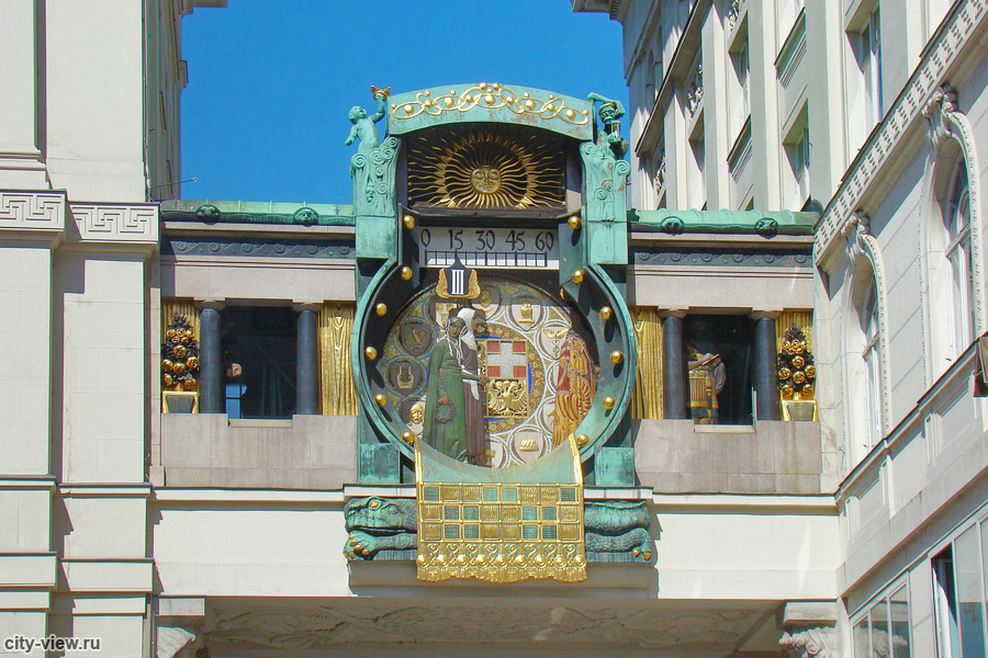 Верхний рынок в Вене, часы Anker-Uhr