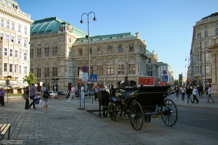 Венская опера, вид сзади, площадь Альбертинаплатц